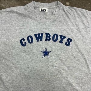 Lee Gray Cowboys Tee with Blue Accents